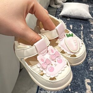 Adorable Pink and White Kids Sandals